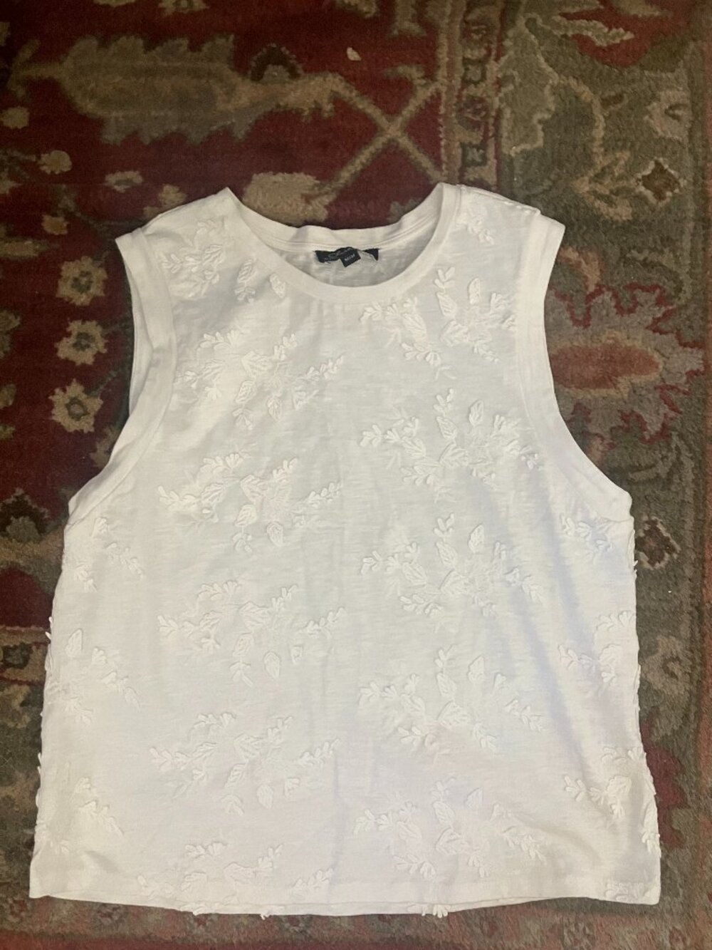 Charlie B Sleeveless Floral Applique Top Size M
